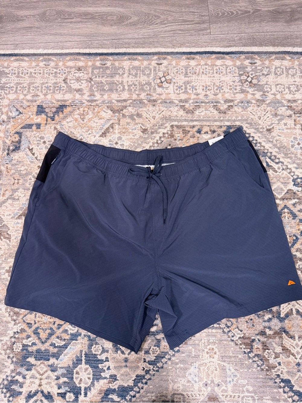 Men's Charcoal Gray  Swim Trunks with Drawstring